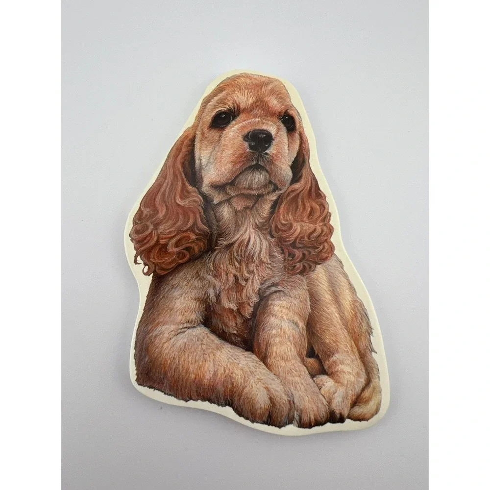 Vintage Puppy Love Cocker Spaniel Dog Shaped Notepad 40 Sheets 5
